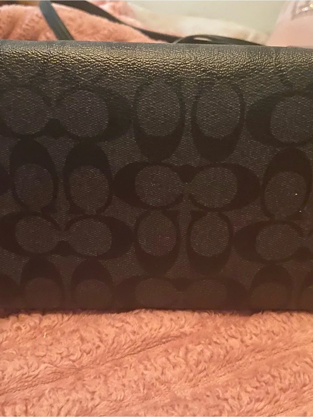 Coach Black Signature Monogram Tote